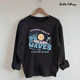 Le bonheur vient par vagues - Sweat-shirt à dos