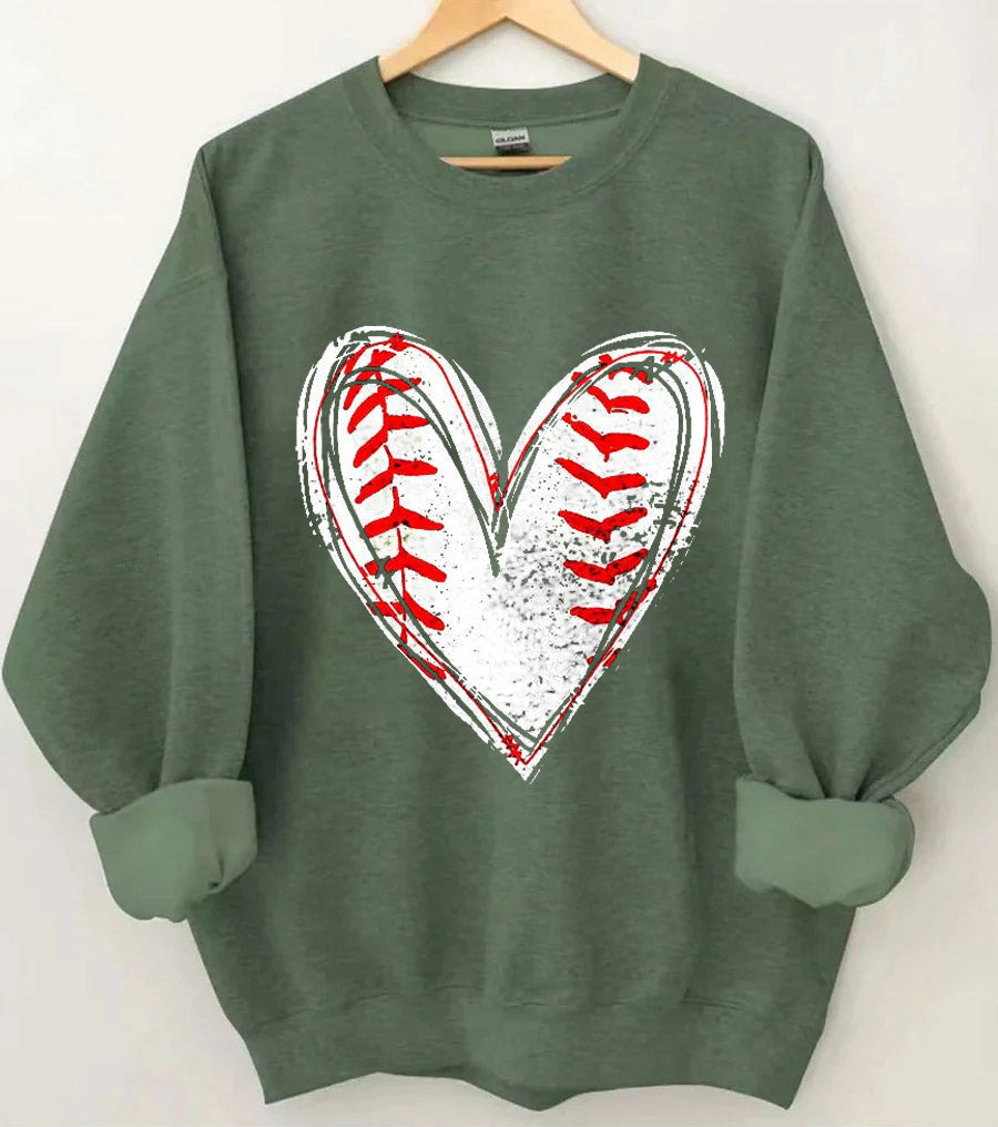 Chemise de siège coeur de baseball 