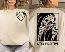 Stay Positive with Skeleton Sweatshirt