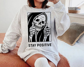 Stay Positive with Skeleton Sweatshirt