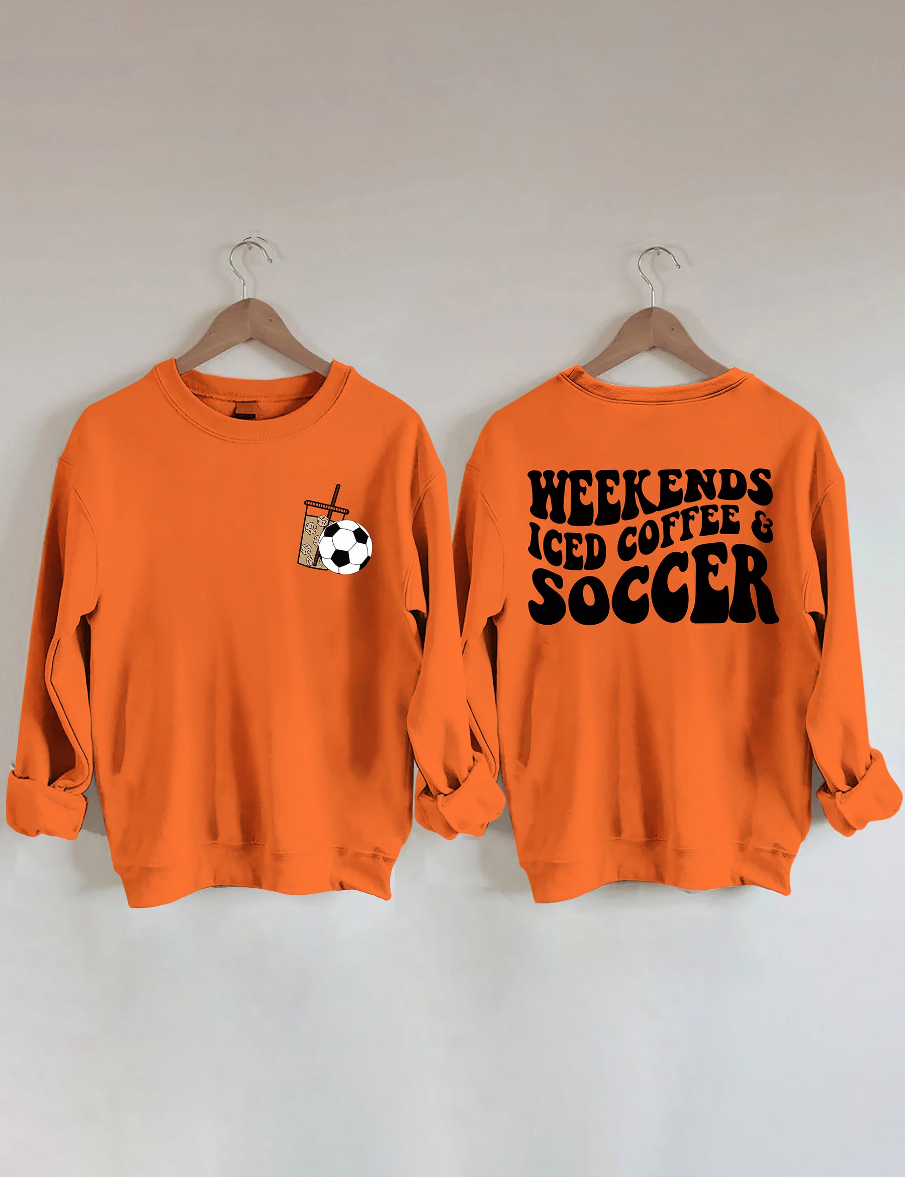 Weekends Iced Coffee Fußball-Sweatshirt