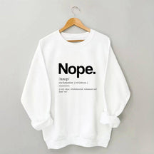 Sweat-shirt graphique drôle Nope