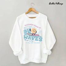 Le bonheur vient par vagues - Sweat-shirt à dos