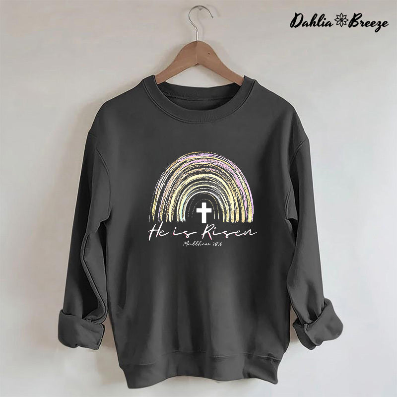 Sweat-shirt mignon imprimé He Is Risen