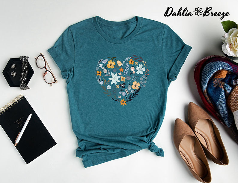 Flower Heart Wildflower T-shirt