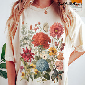 Boho Wildflowers Cottagecore T-shirt