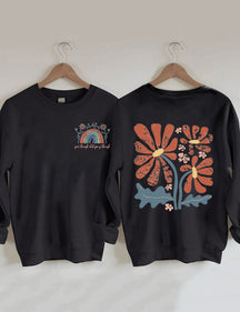 Grandissez à travers ce que vous traversez Boho Flowers Sweatshirt