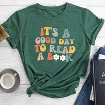 T-shirt col rond C'est une bonne journée pour lire un livre