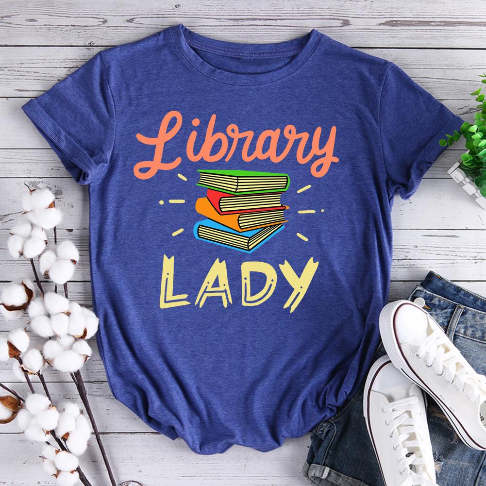 Bibliothèque Lady Book Lovers T-shirt col rond