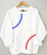 Sweatshirt mit Baseball-Print