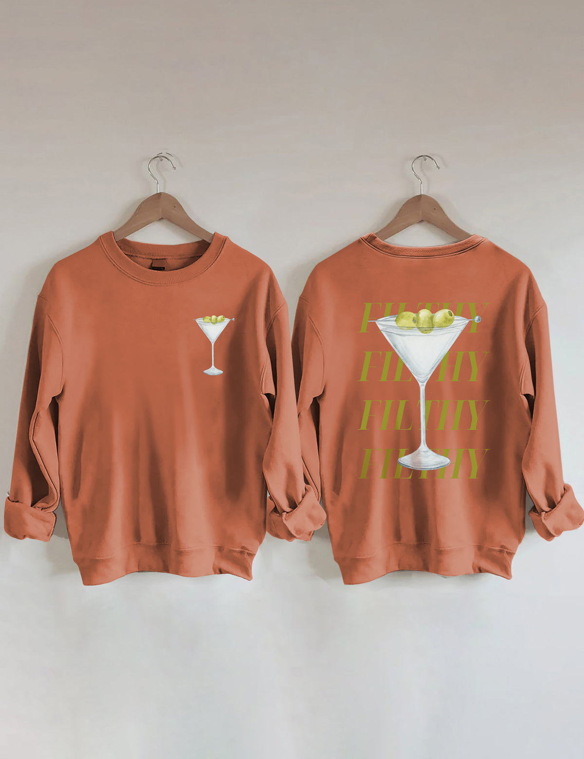 Schmutziges Martini-Sweatshirt