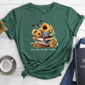 My Favorite Book Round Neck T-shirt