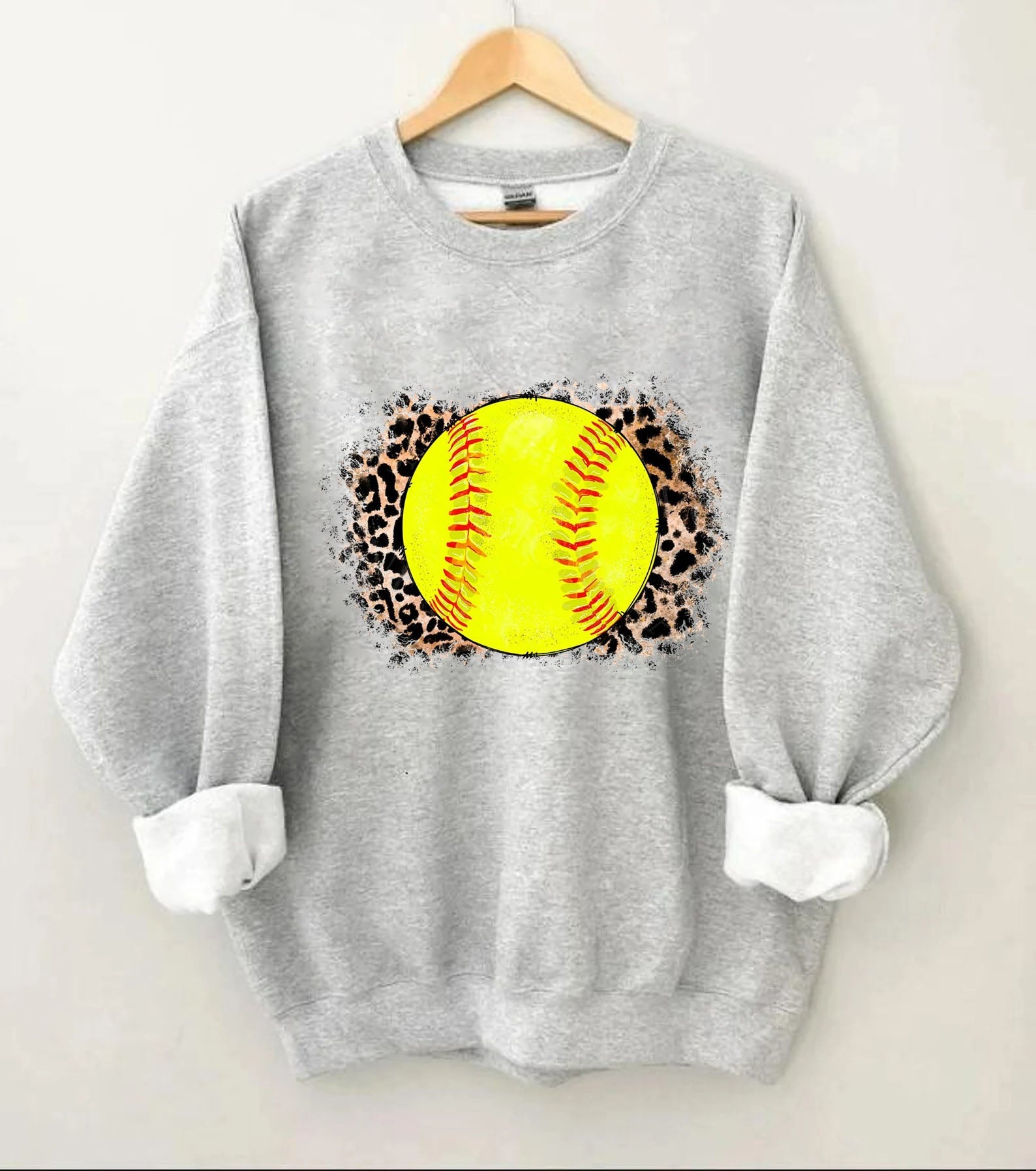 Sweat-shirt de baseball léopard