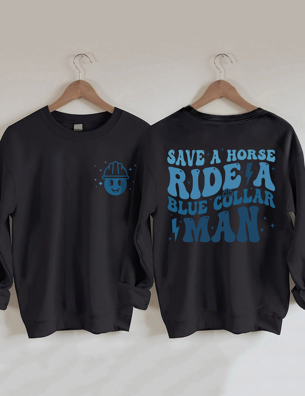 Save A Horse Ride A Blue Collar Herren-Sweatshirt