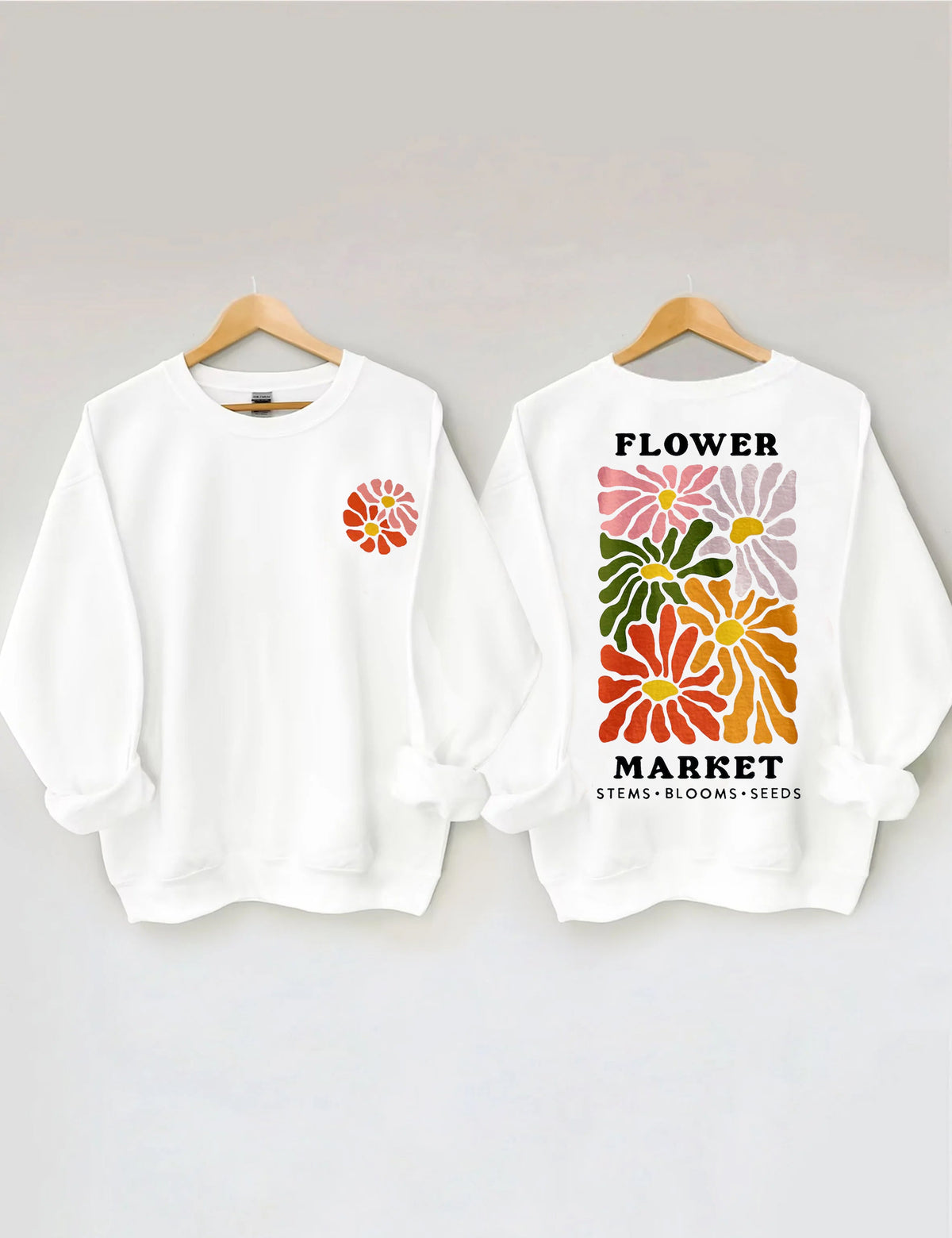 Sweatshirt mit böhmischem Wildblumen-Print