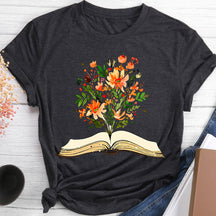 T-shirt Il y a des fleurs qui fleurissent dans le livre