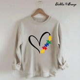 Autism Puzzle Heart Sweatshirt