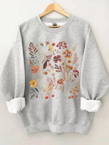 Vintage Cottagecore Flower Sweatshirt