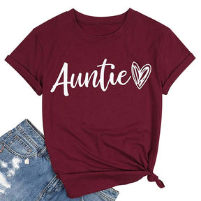 T-shirt mignon de coeur d'amour de tante