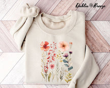 Sweat-shirt Boho Nature Fleurs sauvages