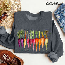 Carrots Watercolor Vegetables Gardening Sweatshirt