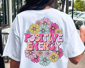 T-shirt imprimé fleur à énergie positive