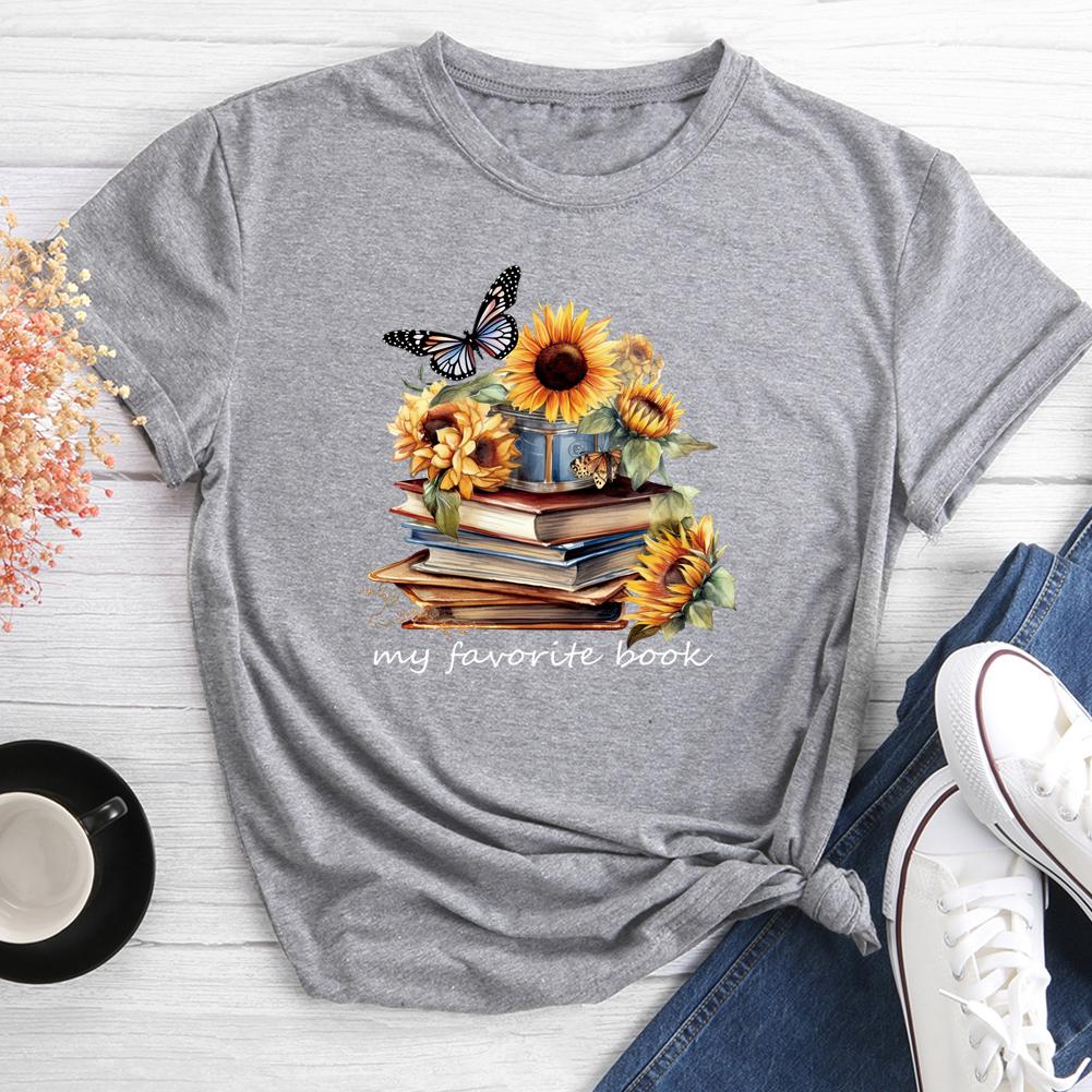 My Favorite Book Round Neck T-shirt