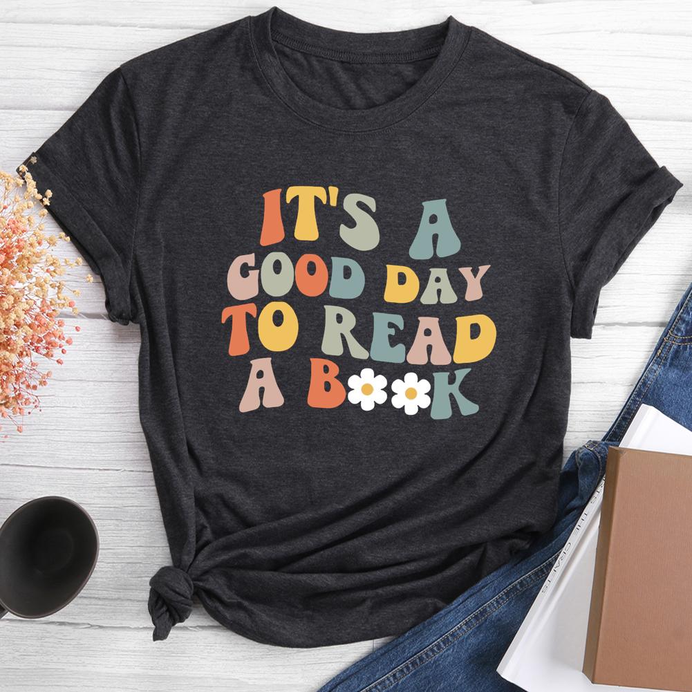 T-shirt col rond C'est une bonne journée pour lire un livre