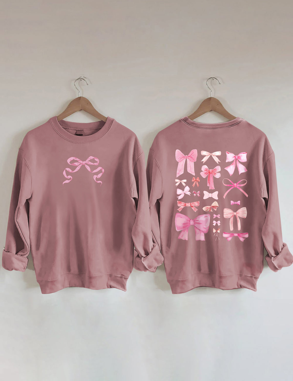 Sweat-shirt mignon avec nœud rose