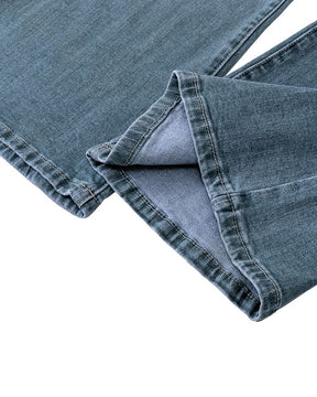 Vintage Button Side Design Mid Waist Flare Jeans