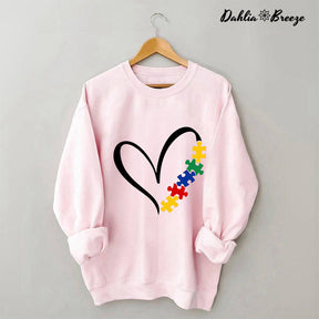 Autism Puzzle Heart Sweatshirt