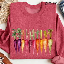 Carrots Watercolor Vegetables Gardening Sweatshirt