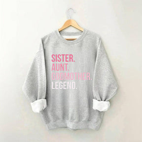 Funny Sister Letter Print Casual Sweatshirt