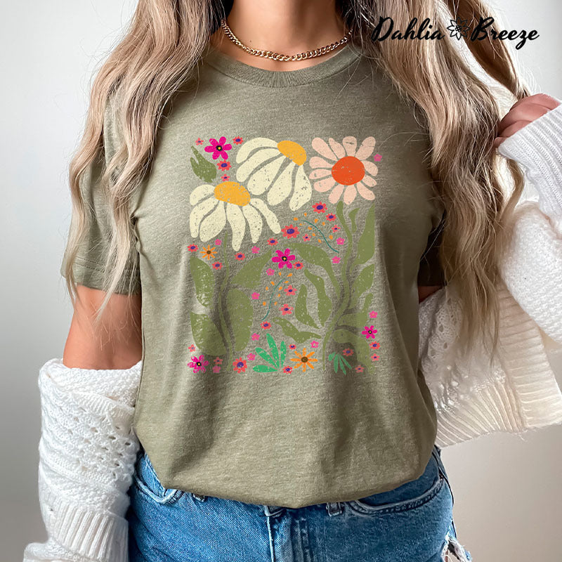 T-shirt à fleurs vintage