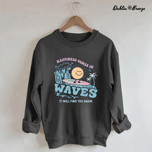 Le bonheur vient par vagues - Sweat-shirt à dos