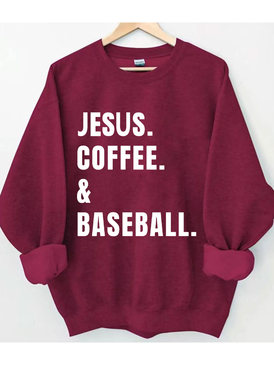 Jesus Coffee Baseball Sweatshirt