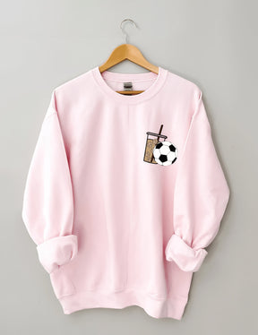 Weekends Iced Coffee Fußball-Sweatshirt