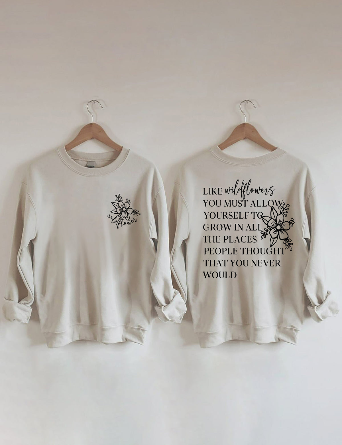 Sweat-shirt J'aime les fleurs sauvages