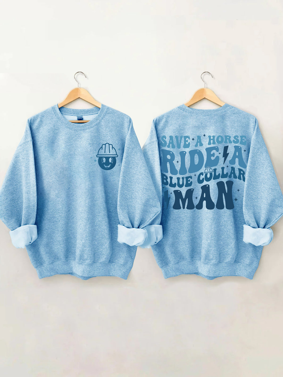 Save A Horse Ride A Blue Collar Herren-Sweatshirt