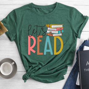 Let's Read Round Neck T-shirt