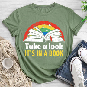 Take a Look It¡®s in a Book Round Neck T-shirt
