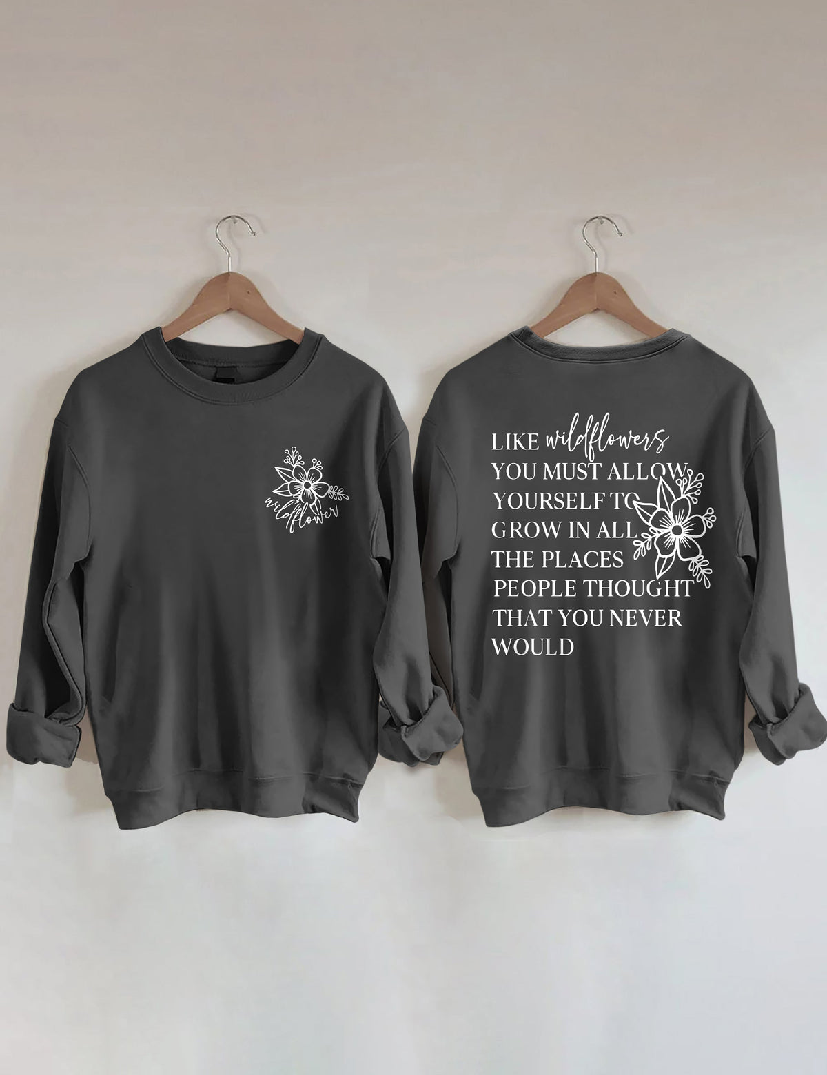 Ich mag Wildblumen-Sweatshirt