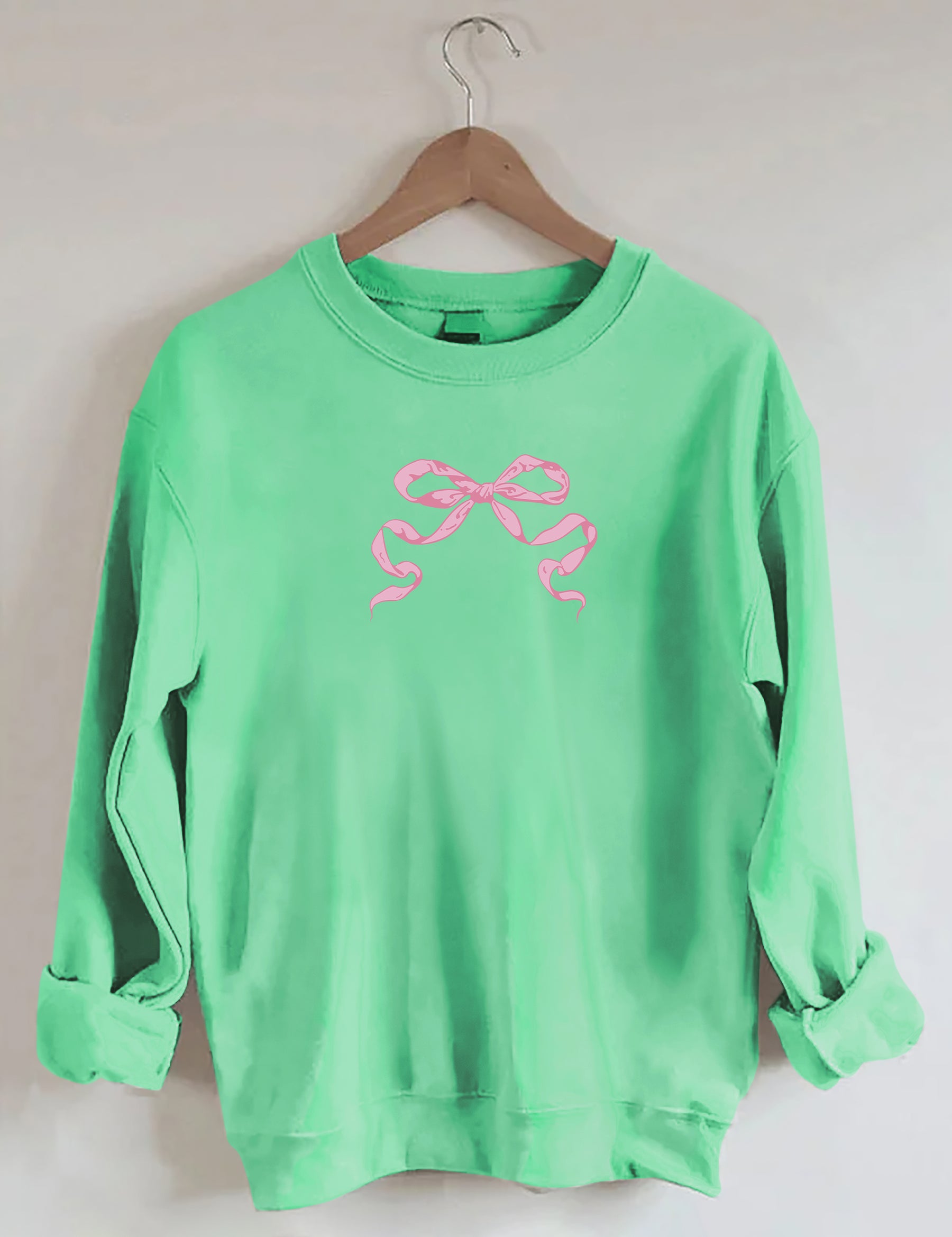 Sweat-shirt mignon avec nœud rose