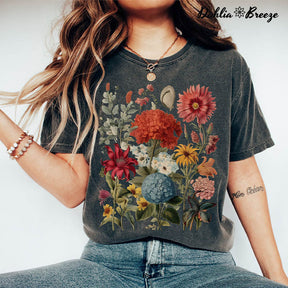 Boho Wildflowers Cottagecore T-shirt