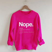 Sweat-shirt graphique drôle Nope