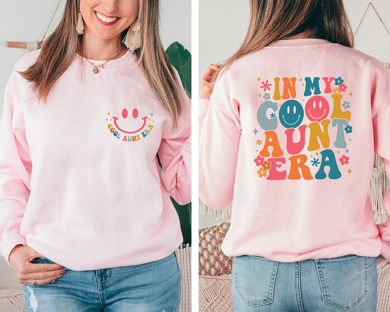 In My Cool Aunt Era Funny Crewneck Sweatshirt