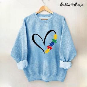 Autism Puzzle Heart Sweatshirt