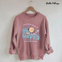 Le bonheur vient par vagues - Sweat-shirt à dos