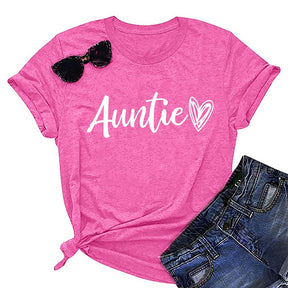 T-shirt mignon de coeur d'amour de tante