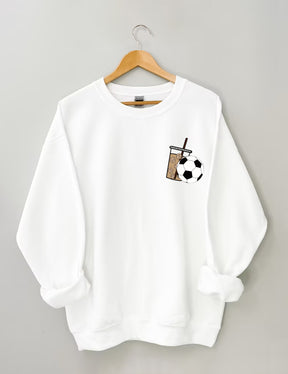 Weekends Iced Coffee Fußball-Sweatshirt